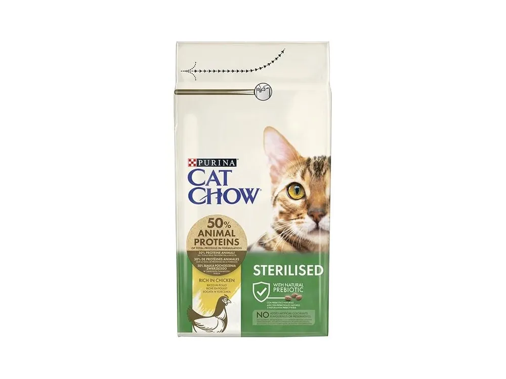 Výprodej Purina Cat Chow Sterilized kuře 1,5 kg