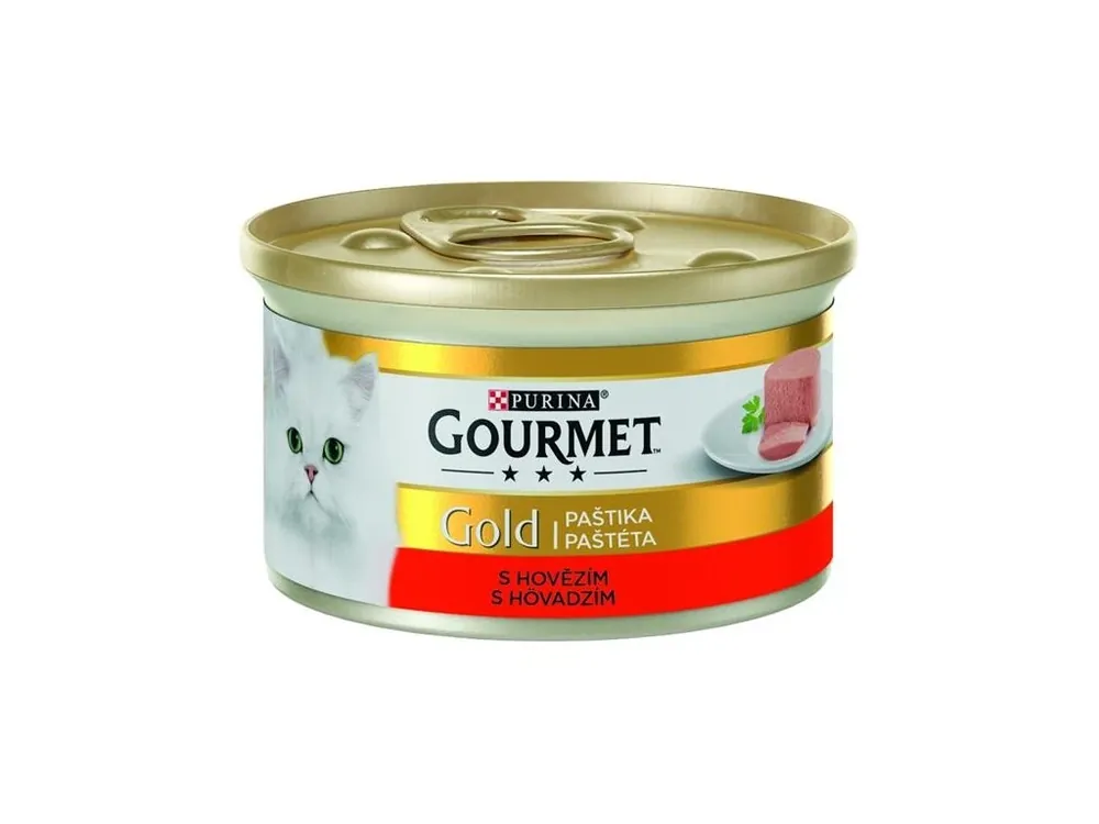 Gourmet Gold cat konz.-jemná paštika hovězí 85 g Poslední Šance