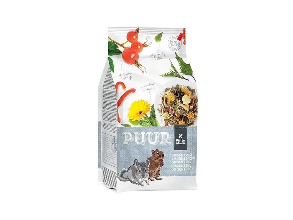 Nová Kolekce PUUR chinchilla & degu - činčila, osmák 500 g