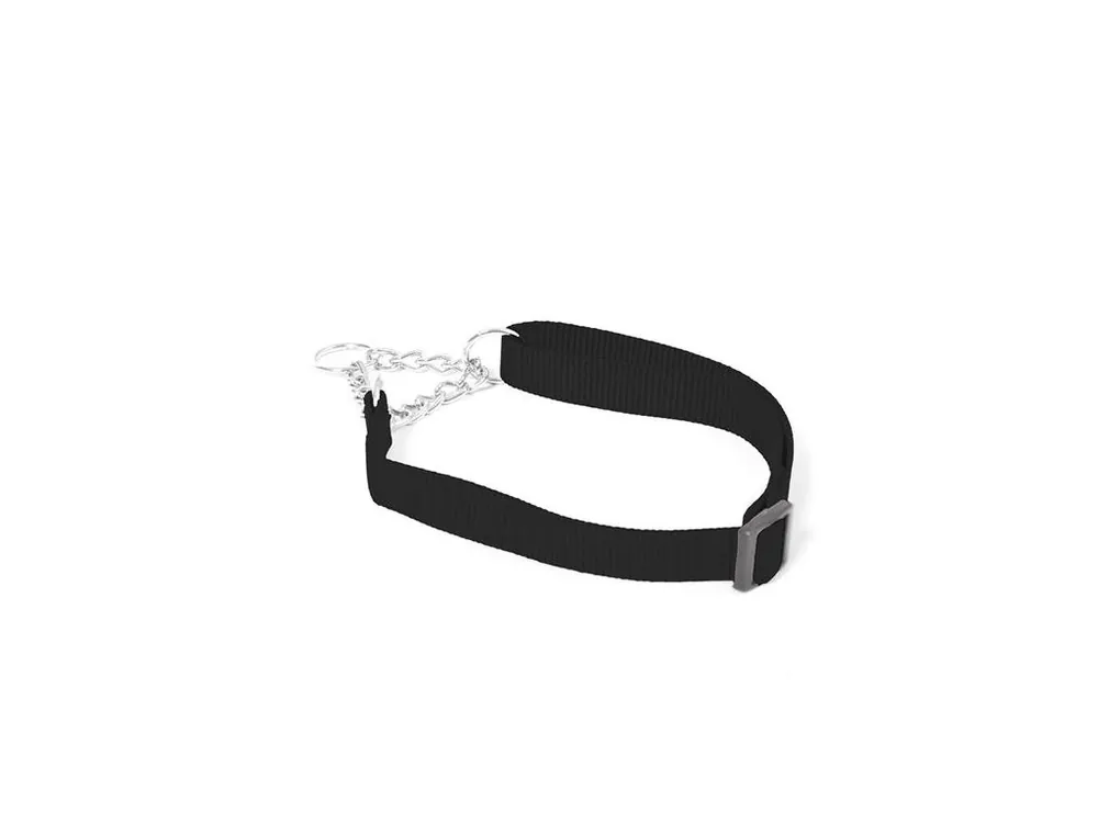 Obojek nylon polostah. Černá DUVO+ 1,5 x 30-40 cm Ověřený