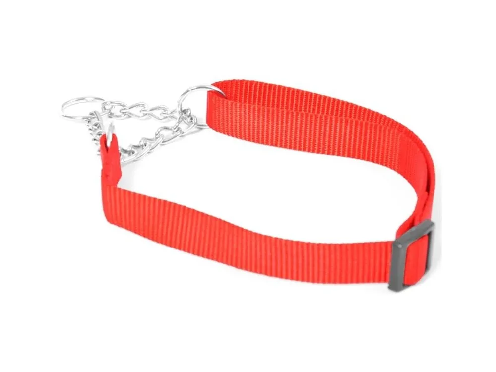 Obojek nylon polostah. Červená DUVO+ 2,5x45-70cm Expresní Doručení