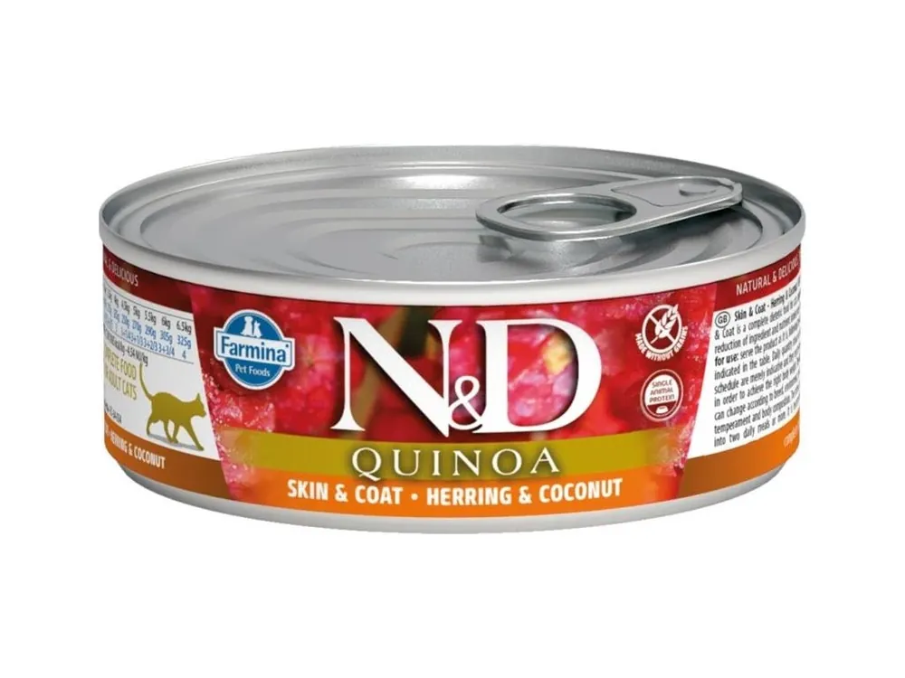 N&D QUINOA Cat konz. Herring & Coconut 80 g Pouze Dnes