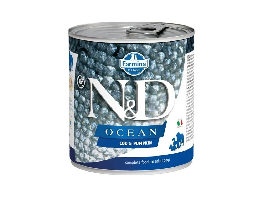 Finální Výprodej N&D OCEAN Dog konz. Cod & Pumpkin 285 g