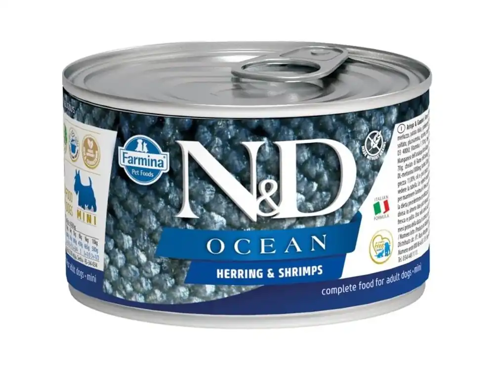 N&D OCEAN Dog konz. Herring & Shrimp Mini 140 g Nakupujte Hned