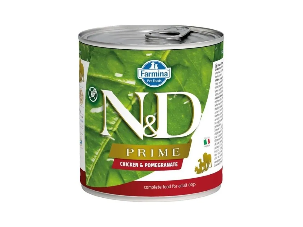 Autentický N&D PRIME Dog konz. Chicken & Pomegranate 285 g