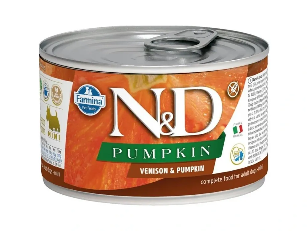 N&D PUMPKIN Dog konz. Venison & Pumpkin Mini 140 g Nejprodávanější