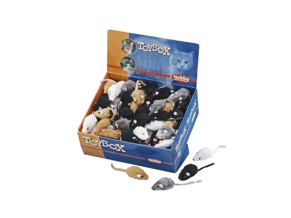 Hračka cat textil myš 5cm display Nobby 140ks Tovární Cena