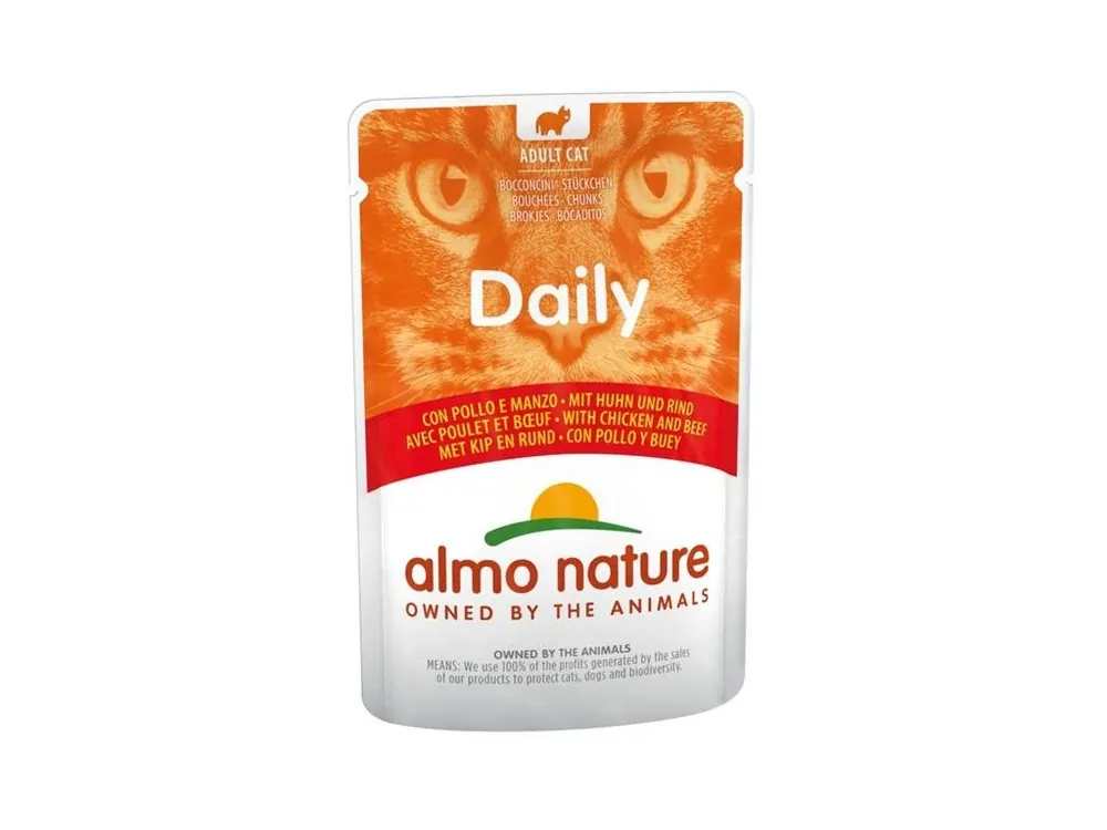 Rychlé Dodání Almo Nature Daily Menu cat kaps. Kuře a hovězí 70g