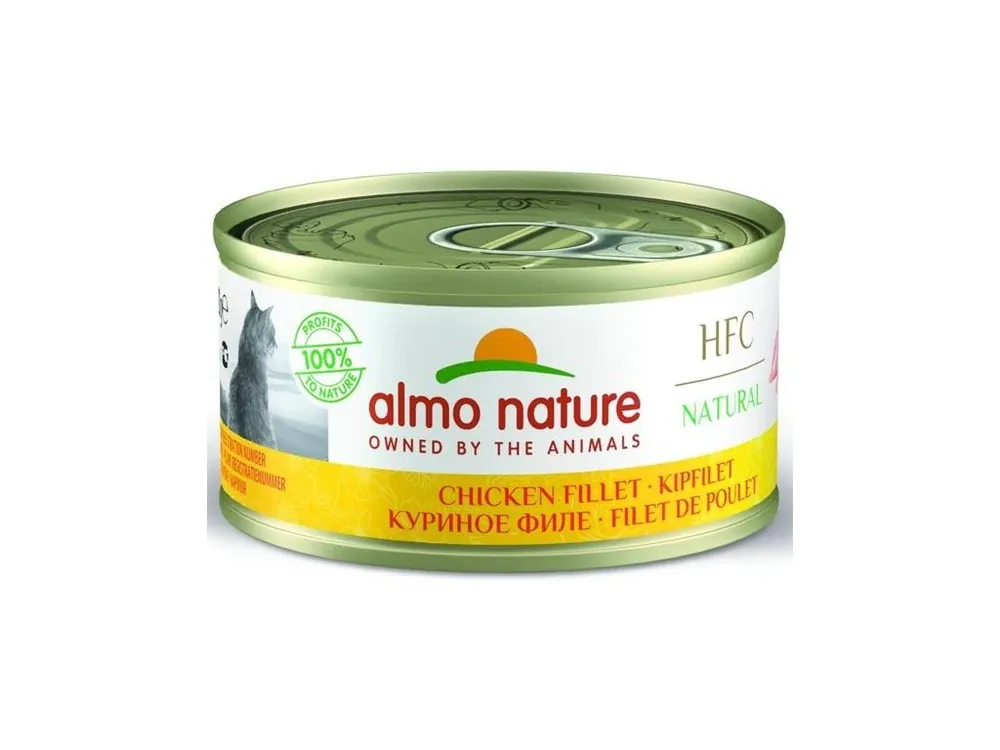 Nejprodávanější Almo Nature cat konz. Natural-kuře filet 70g
