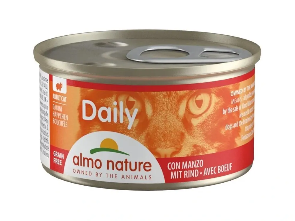Akce Almo Nature Daily Menu cat konz. kousky-hovězí 85g