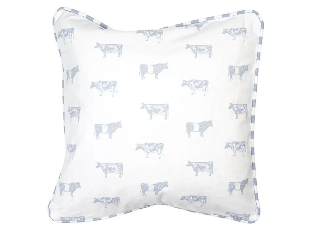 Koupit Online Povlak na polštář LIFE WITH COWS modrý