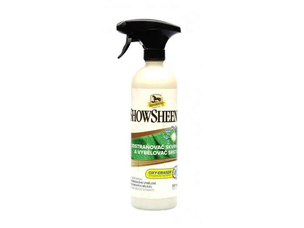 Levný Odstraňovač skvrn a vybělovač srsti Absorbine ShowSheen bez chlóru, Lahev, 591 ml