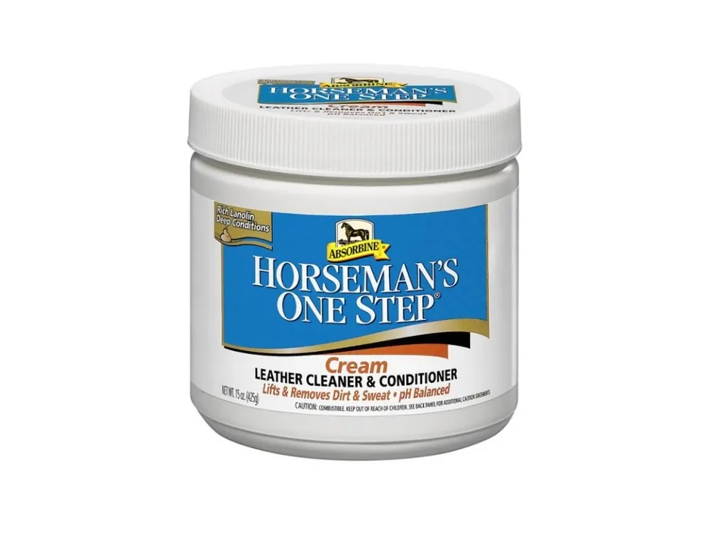 Čistící balzám na kožené výrobky Absorbine Horseman´s One Step cream, balení 425 g Omezená Nabídka
