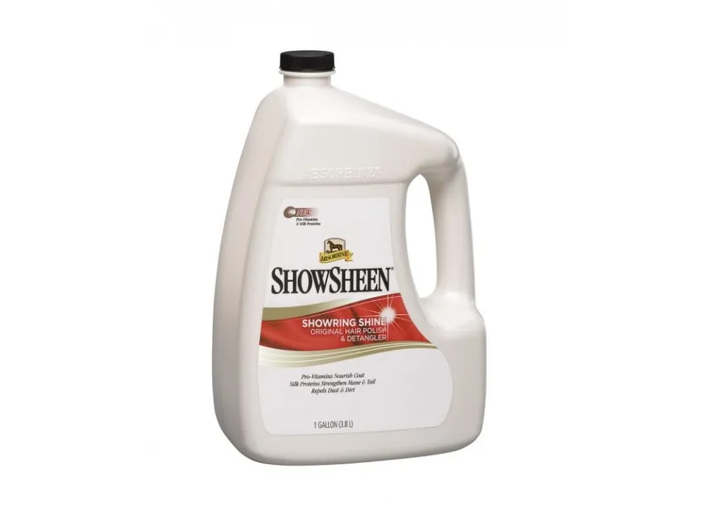 Cenová Bomba Lesk a rozčesávač na srst, hřívu i ocas Absorbine ShowSheen, kanystr 3,8l, Kanystr 3,8 l