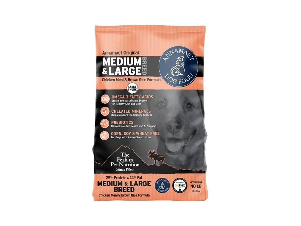 Sleva Annamaet Medium&Large Breed 18,14 kg (40lb) - velké granule