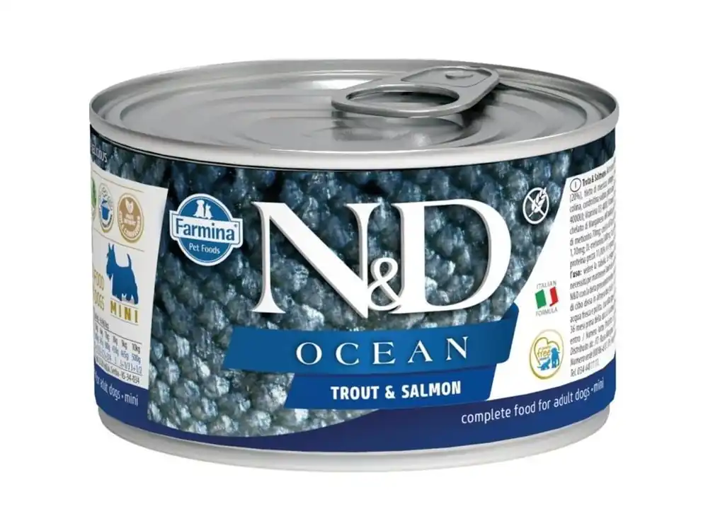 Nová Kolekce N&D OCEAN Dog konz. Trout & Salmon Mini 140 g
