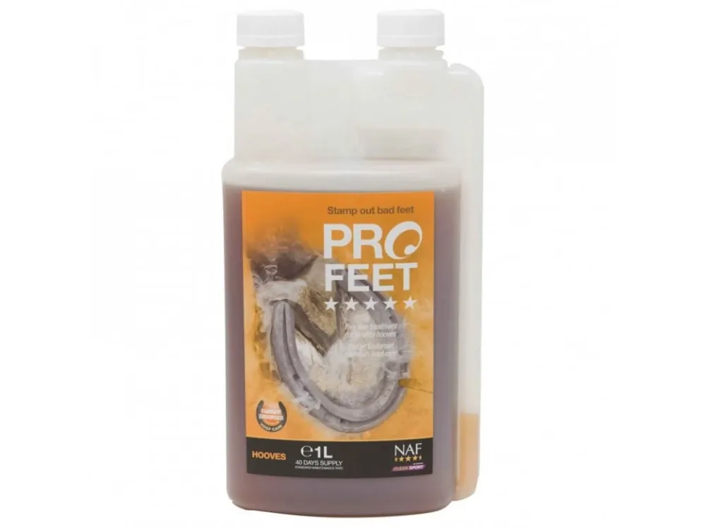 Výprodej Pro Feet liquid pro zdravá kopyta s biotinem, láhev s dávkovačem 1000 ml