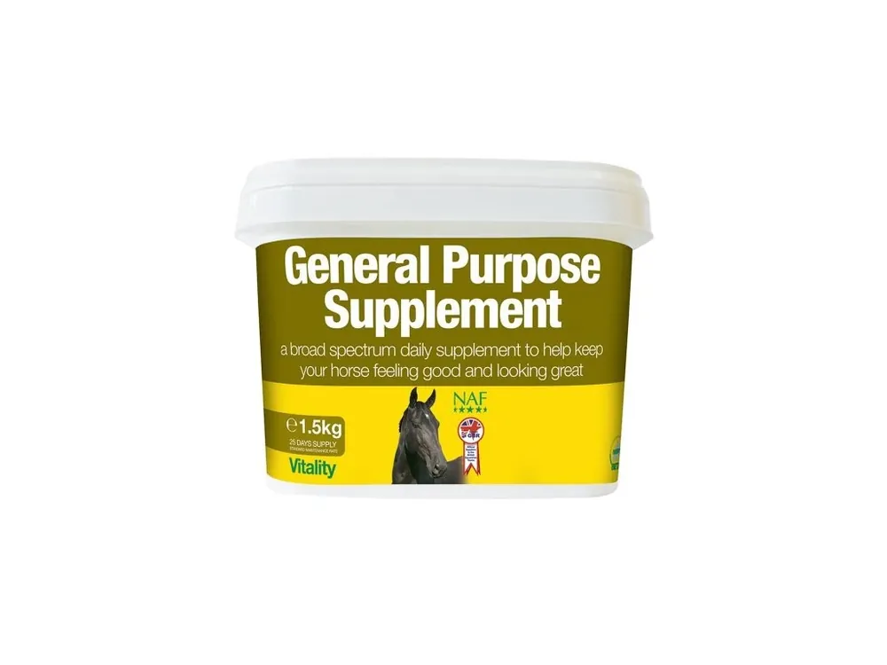 Kompletní vitamínovo-minerální krmný doplněk pro koně Vitamin and Mineral supplement, Kyblík 1,5 kg Rychlé Dodání