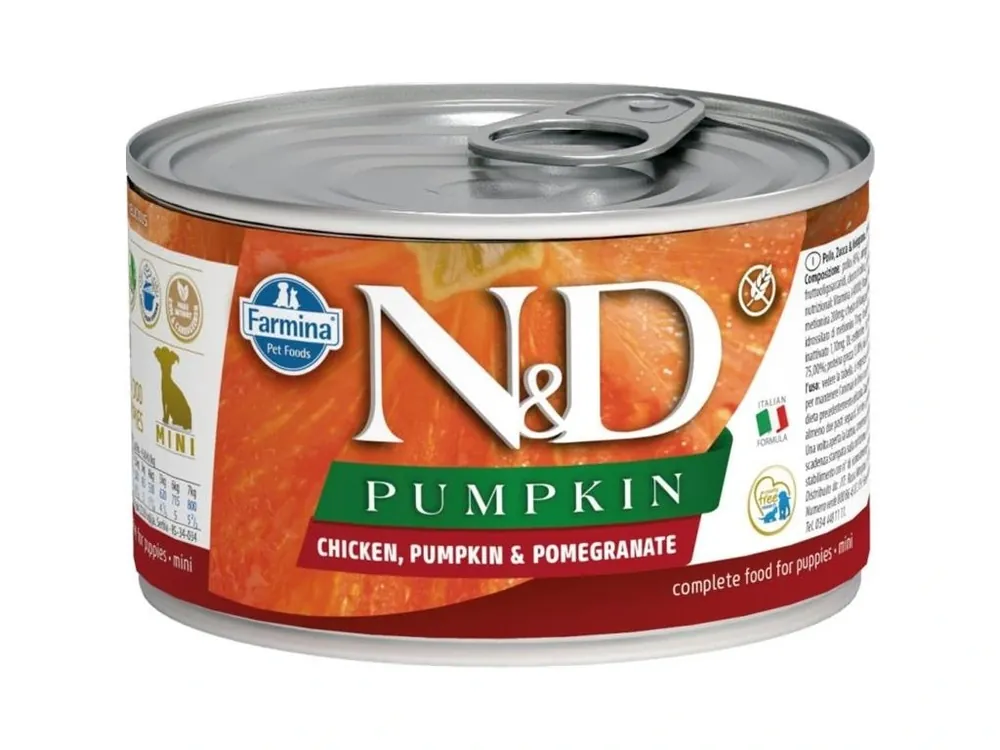 Výhodná Nabídka N&D PUMPKIN Dog konz. Chicken, Pumpkin & Pomegranate Puppy Mini 140 g