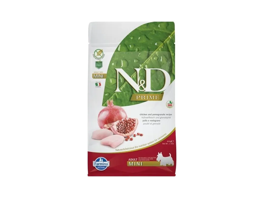 N&D PRIME Dog GF Chicken & Pomegranate Adult Mini 800 g Novinka
