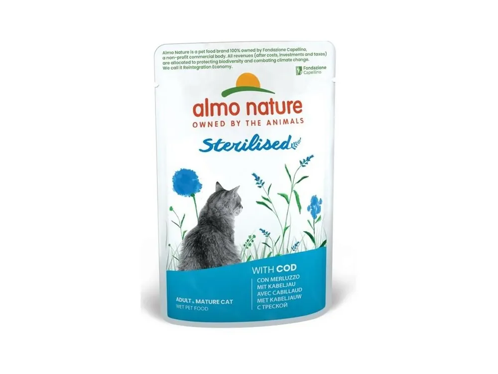 Almo Nature Daily Menu Functional cat kaps. Sterilised treska 70g Ověřený