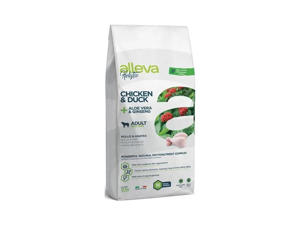 Omezená Nabídka ALLEVA HOLISTIC Dog Dry Adult Chicken&Duck Maxi 12kg