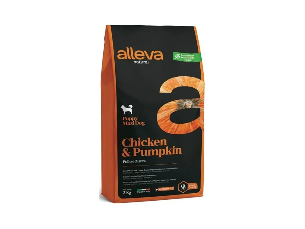 ALLEVA NATURAL Dog Dry Puppy Chicken&Pumpkin Maxi 2kg Vrácení Zdarma