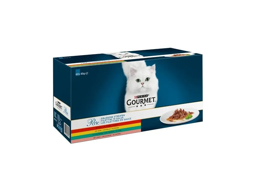 Vysoce Kvalitní Gourmet Perle cat kaps.- Multip.minifiletky maso 60 x 85 g