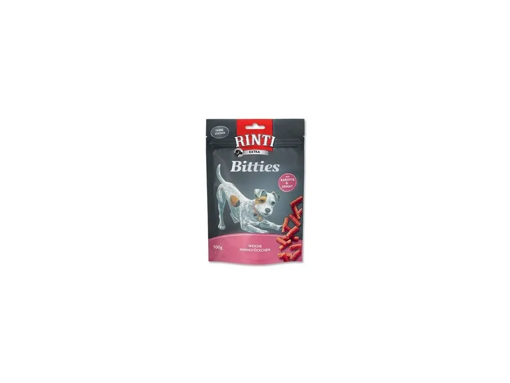 Rinti Dog Extra Mini-Bits pochoutka mrkev+špenát 100g Expresní Doručení