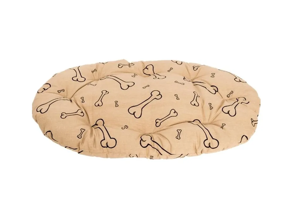 Polštář ovál bavl. Kost béžovo/černá 80 cm Cenová Bomba
