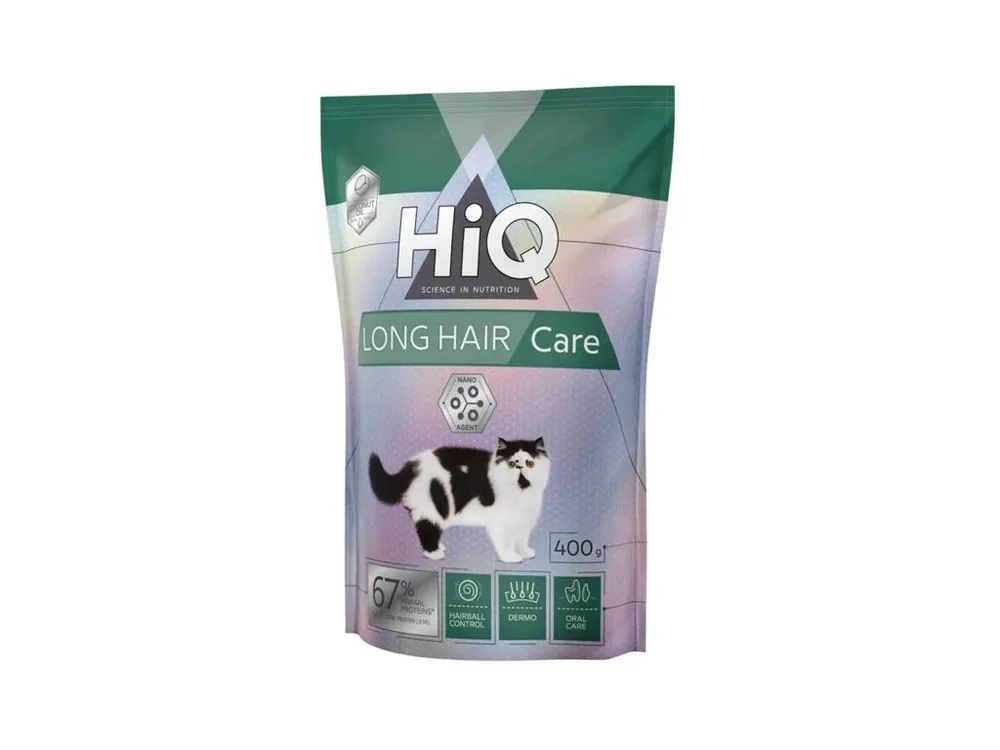 Zlevněný HiQ Cat Dry Adult Long Hair 400 g