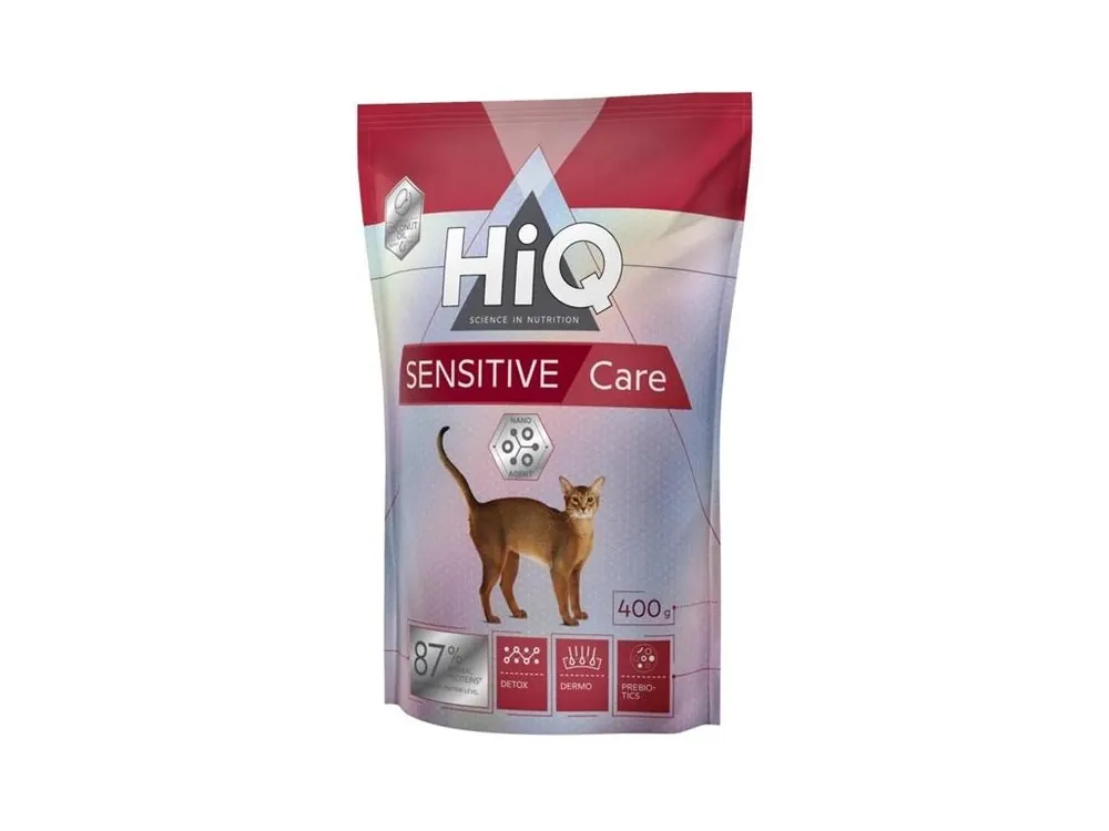 HiQ Cat Dry Adult Sensitive 400 g Hit Sezóny