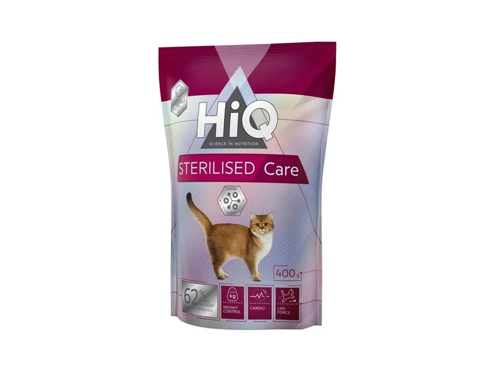 HiQ Cat Dry Adult Sterilised 400 g Finální Výprodej