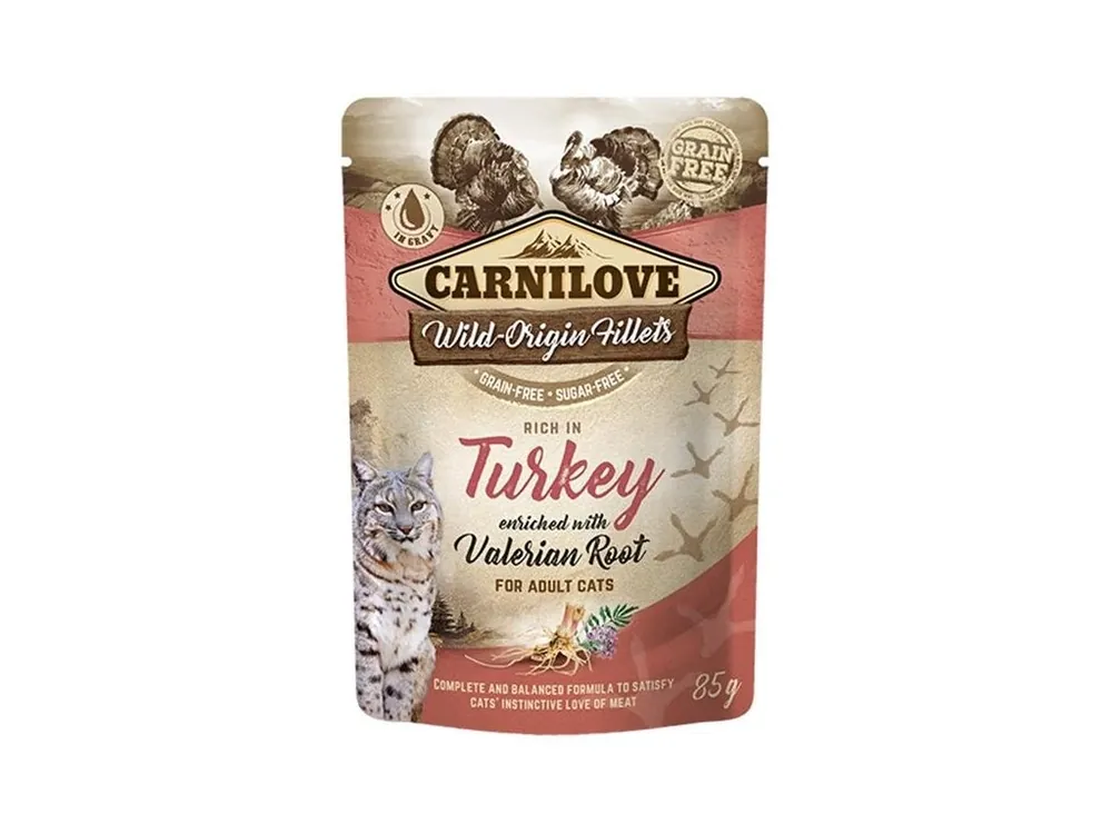 Carnilove Cat kaps. Rich in Turkey Enriched with Valerian 85 g Odeslání Ihned
