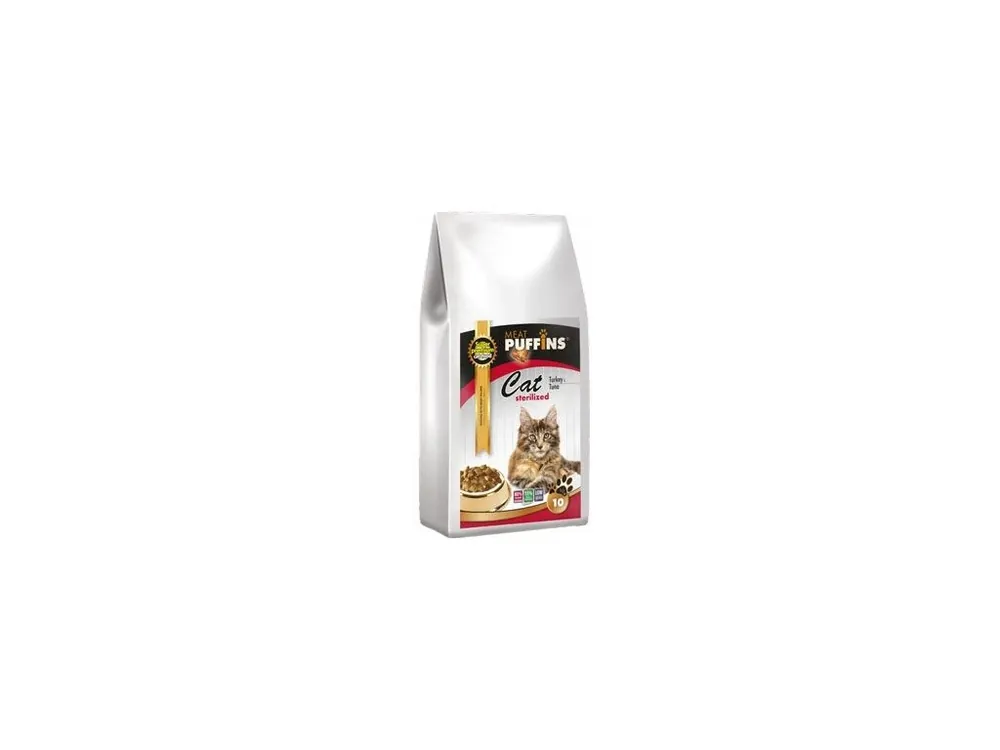 Pouze Dnes Puffins Cat Sterilised Turkey&Tuna 10kg