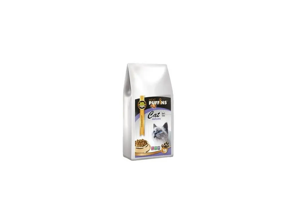 Speciální Cena Puffins Cat Delicate Beef&Tuna 10kg