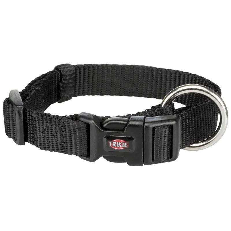 TRIXIE Obojek PREMIUM - černý S-M 30-45cm/15mm Levný
