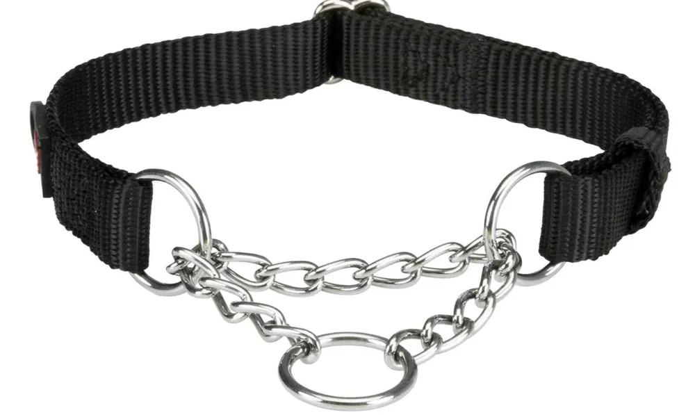 TRIXIE Nylonový polostahovací obojek PREMIUM - černá S-M 30-40cm/15mm Nová Kolekce