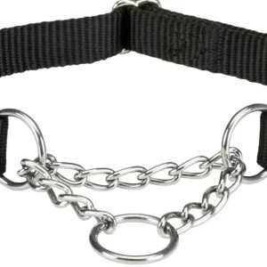 Aktuální TRIXIE Nylonový polostahovací obojek PREMIUM - černá M-L 35-50cm/20mm