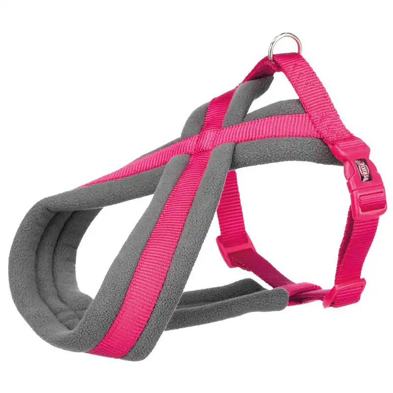 TRIXIE Nylonový postroj PREMIUM podšitý - fuchsie M-L hruď 50-90cm/25mm Koupit Online