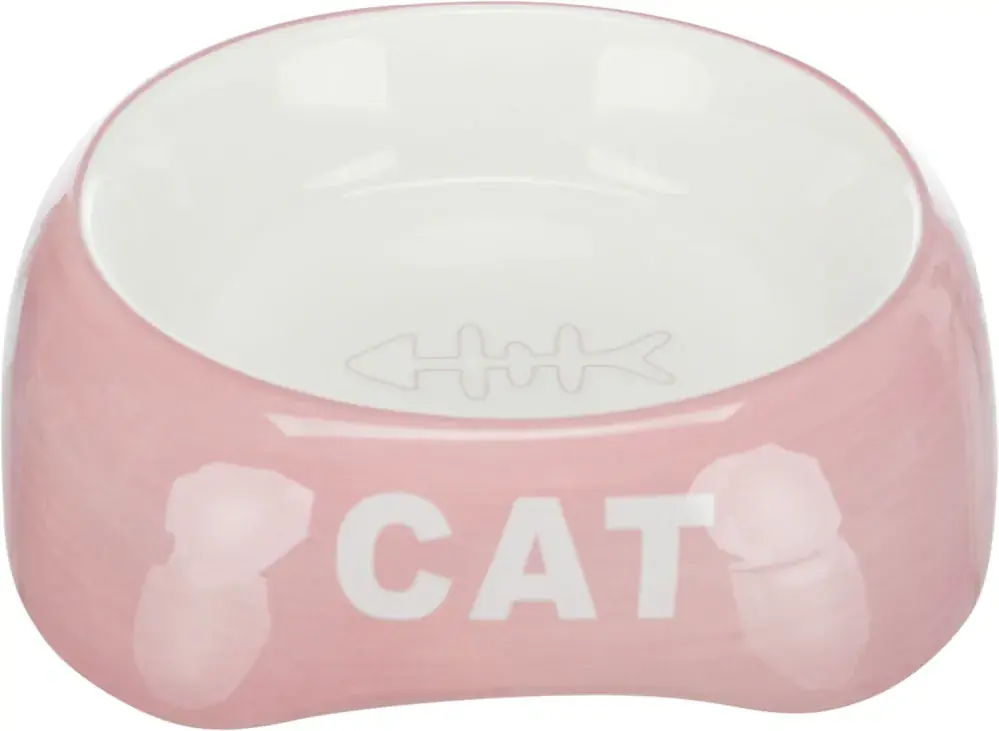 Oblíbený TRIXIE Keramická miska 200ml/13cm - CAT + rybí kostra