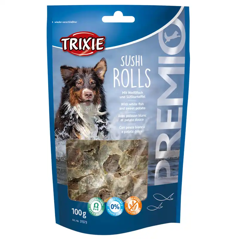 TRIXIE Premio SUSHI ROLLS Light - 100% rybí kolečka 100g Nakupujte Hned