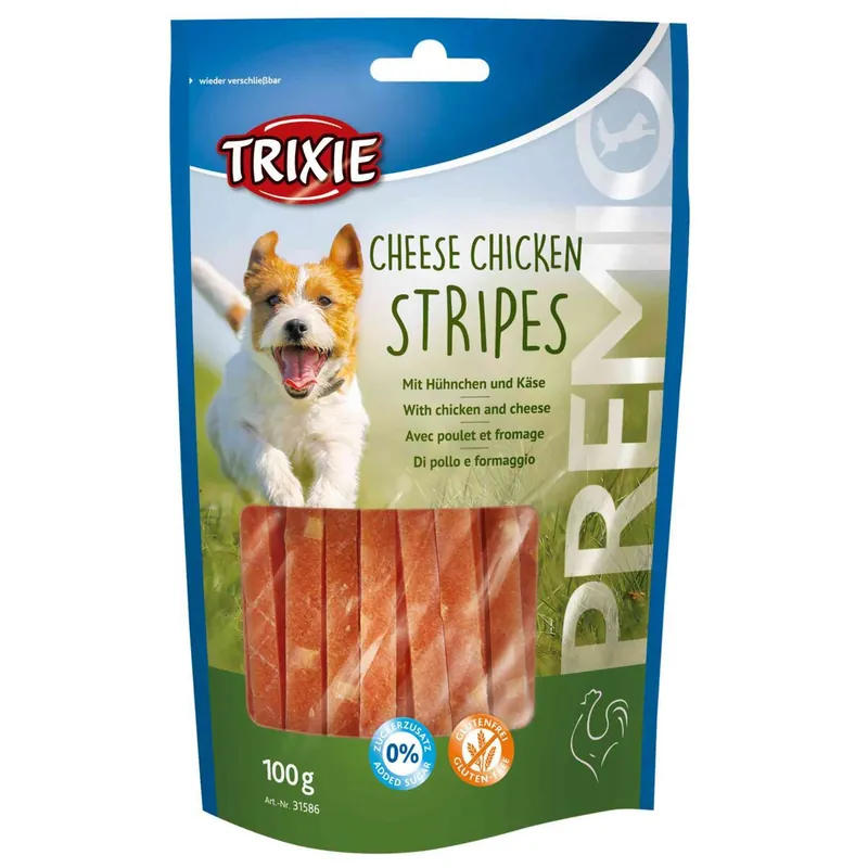 TRIXIE Premio CHICKEN CHEESE STRIPES - kuřecí pásky se sýrem 100g Pouze Dnes