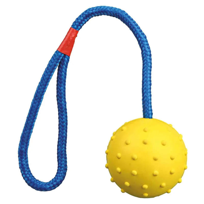 Sezónní Sleva TRIXIE Vrhací míč hrbolatý na šňůře 6cm/30cm