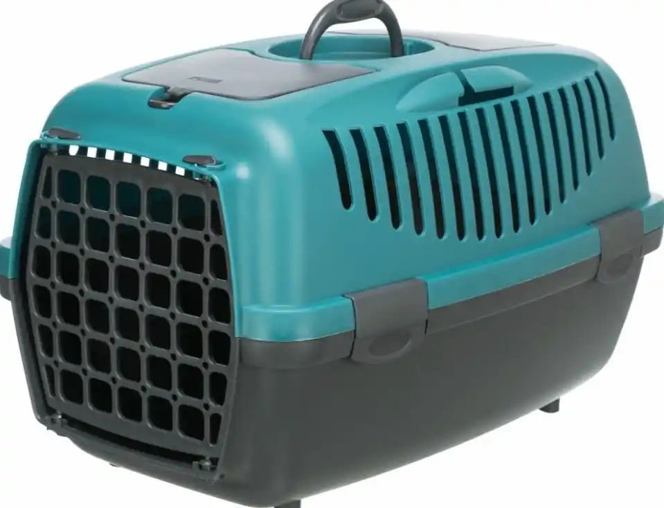 TRIXIE Transportní box CAPRI II, XS-S 37x34x55cm (max. 8kg) - tmavě šedá / petrolejová Expresní Doručení