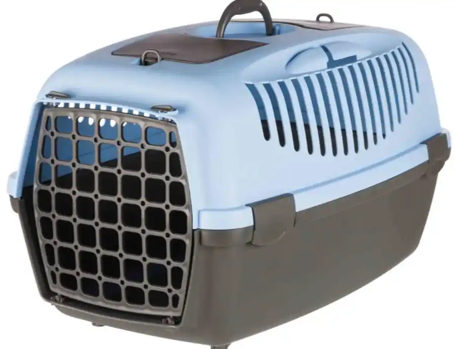 Vysoce Kvalitní TRIXIE Transportní box CAPRI III 40x38x61cm (max. 12kg) - tmavě šedá/pastelově modrá