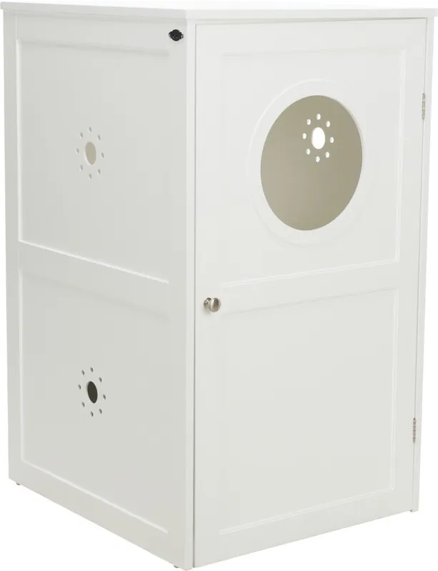 TRIXIE XL domek na kočičí toaletu, 2 poličky, MDF, 53 x 90 x 58 cm, bílá Časově Omezené