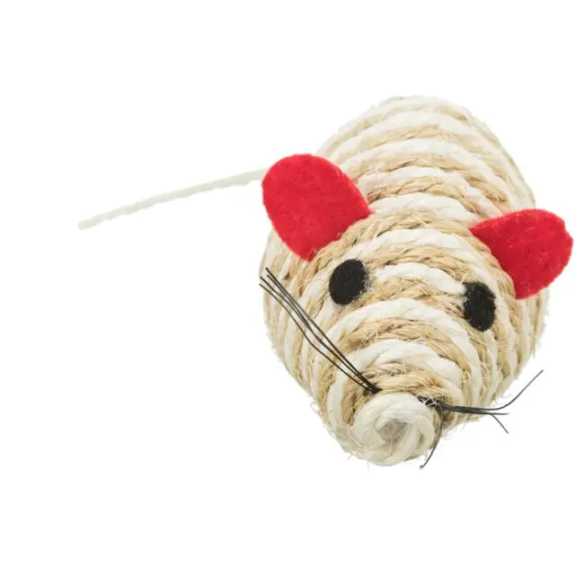 TRIXIE Myš se štěrchacími kuličkami uvnitř, sisal 10 cm Rychlé Dodání