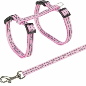 Vysoce Kvalitní TRIXIE Postroj s vodítkem pro kočku - motiv 27-45cm/10mm 1,20m