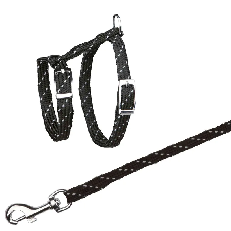 Zlevněný TRIXIE Nylonový postroj reflexní pro koťata, nylon 18-35cm/10mm1,3m